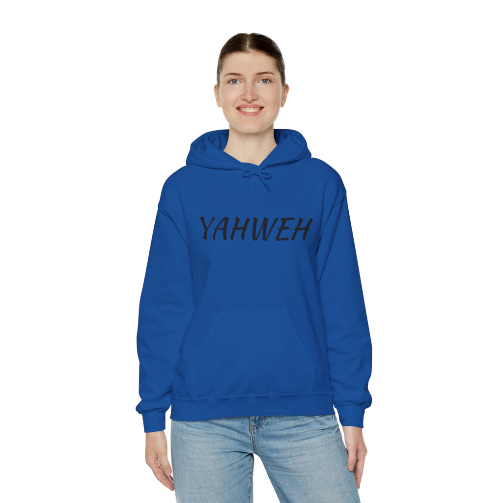 YAHWEH Unisex Heavy Blend™ Hooded Sweatshirt, Cozy Faith Hoodie, Casual Spiritual Sweatshirt, Gift for Believers, Religious Apparel