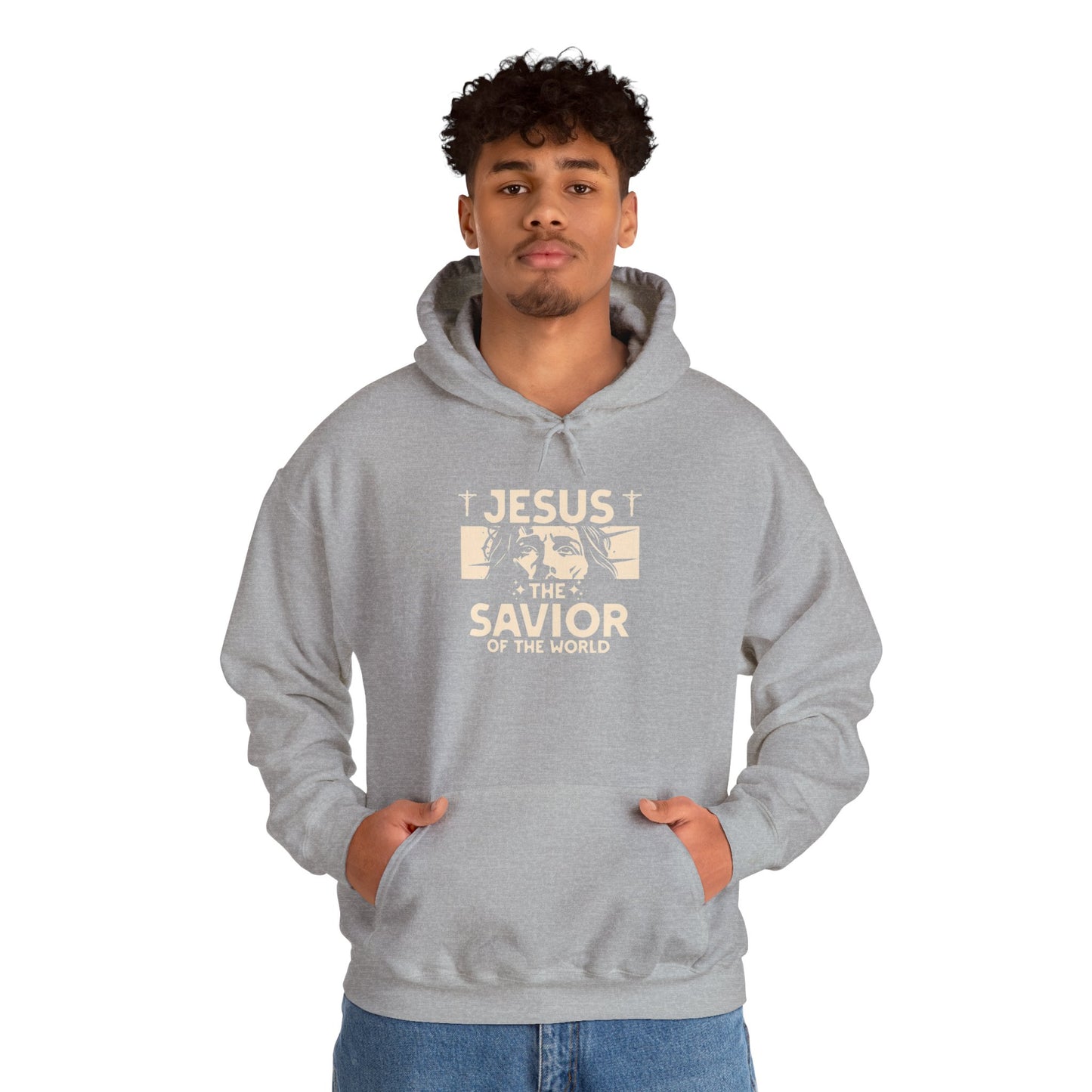 JESUS SAVIOR  Motivational Hooded Sweatshirt