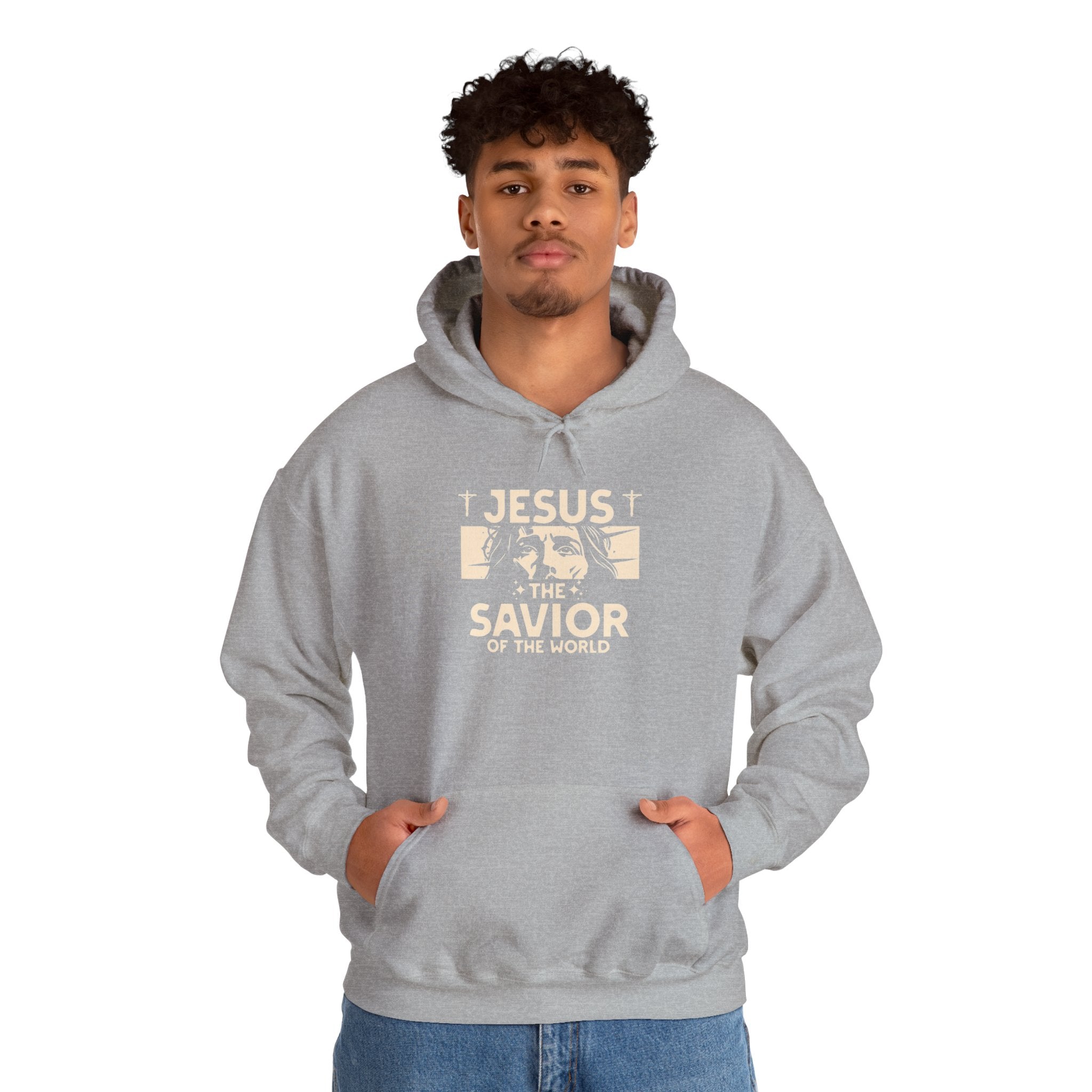 JESUS SAVIOR  Motivational Hooded Sweatshirt