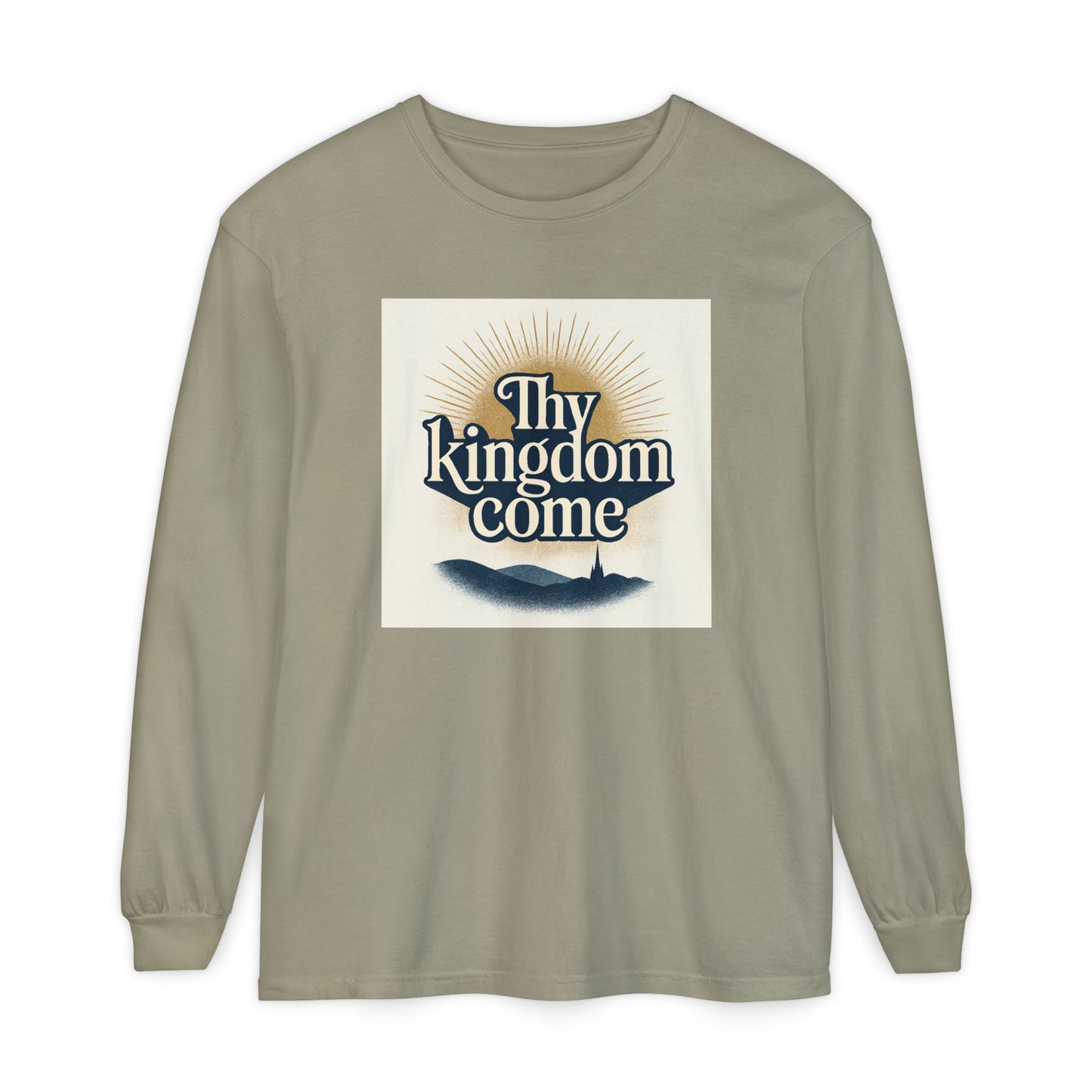 Send Me Garment-Dyed Long Sleeve Shirt - Here Am I! Send Me! Tee