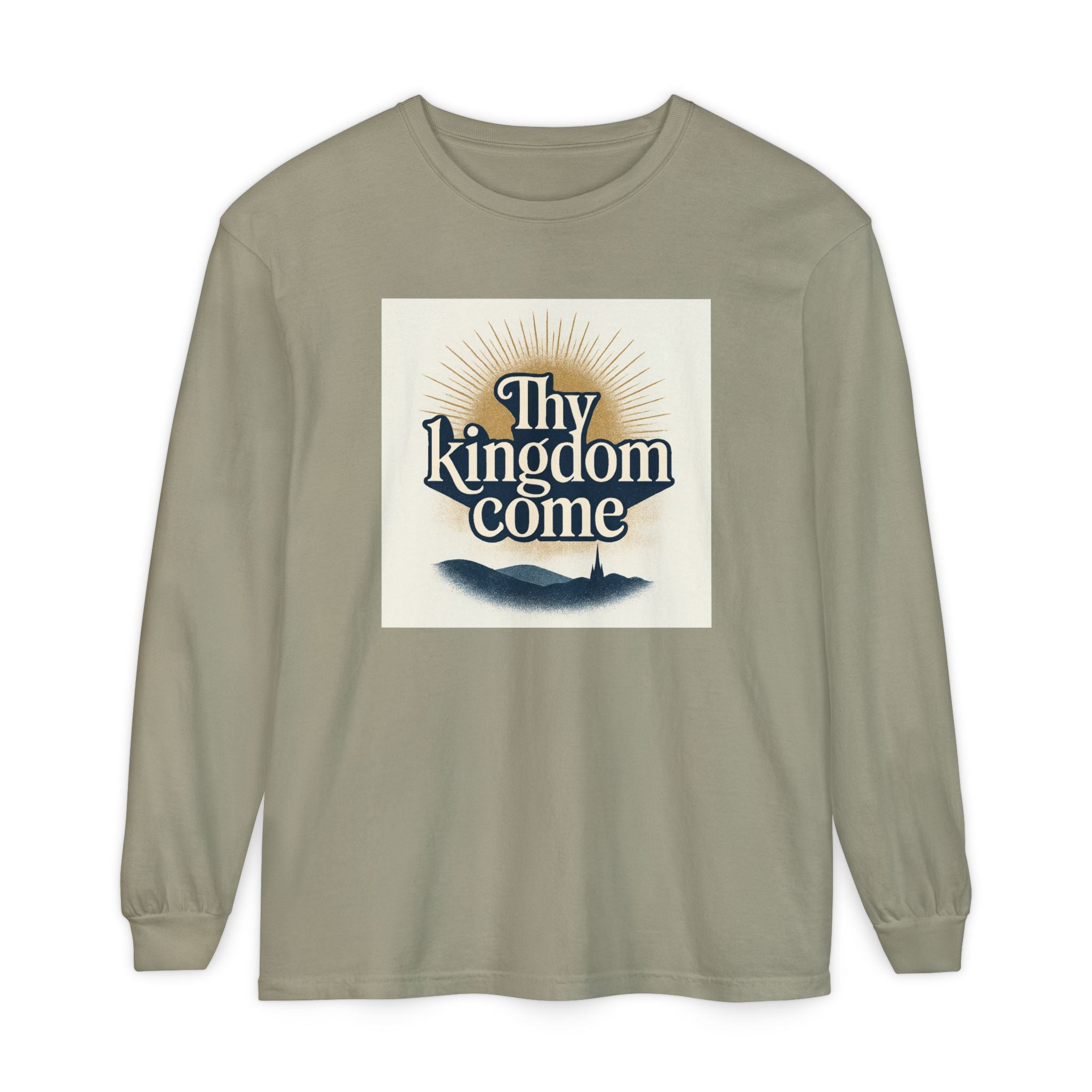 Send Me Garment-Dyed Long Sleeve Shirt - Here Am I! Send Me! Tee