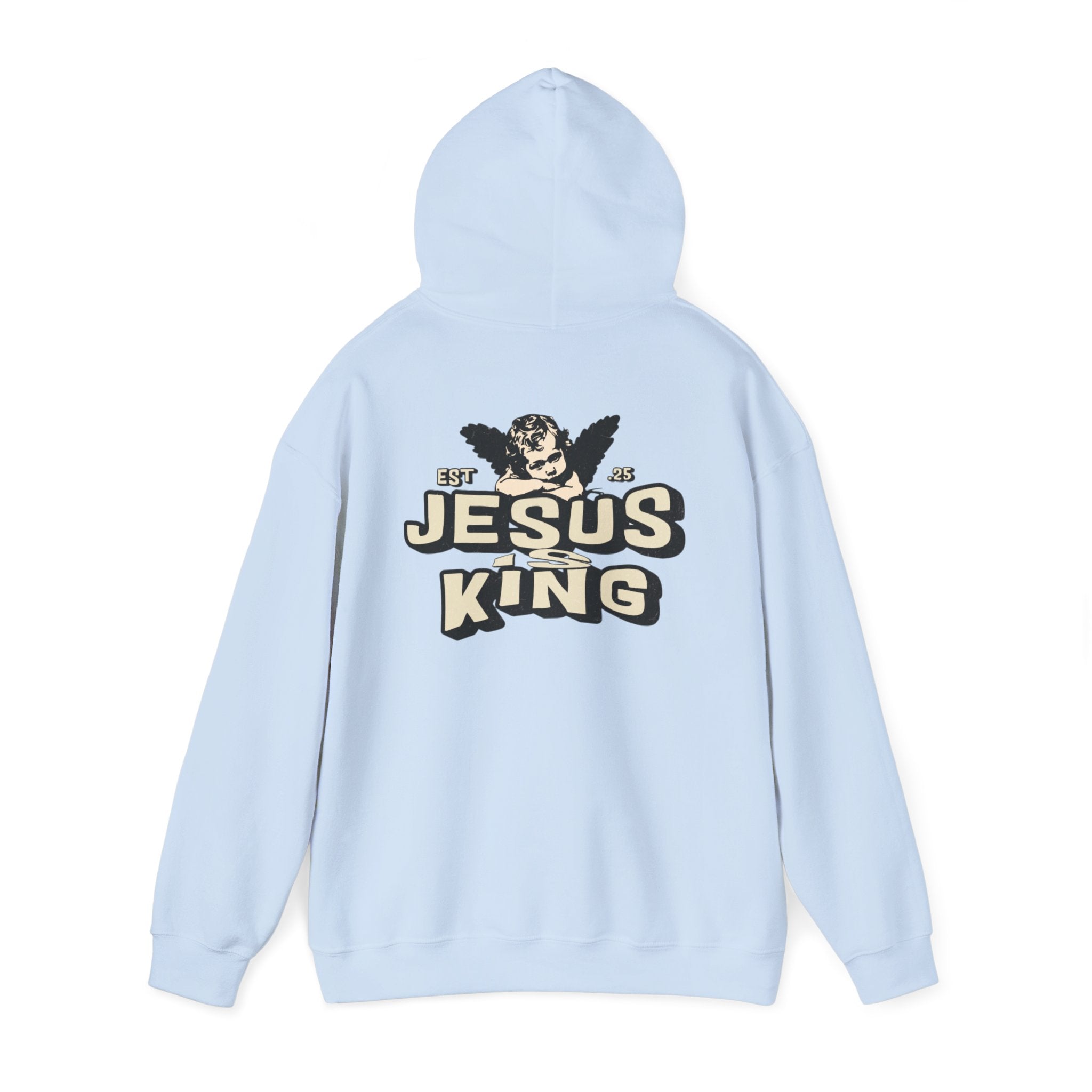 JESUS IS KING Motivational Hooded Sweatshirt