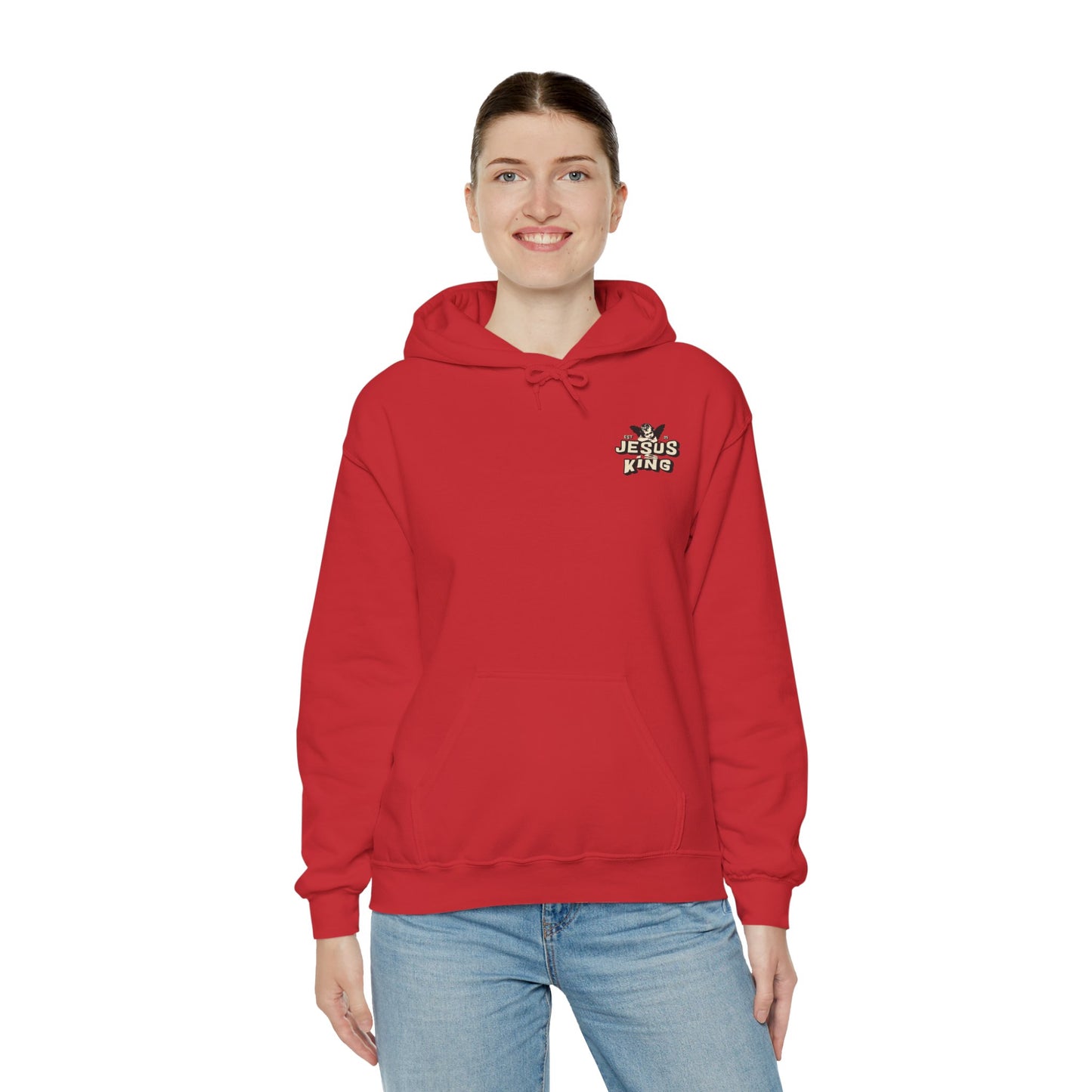 JESUS IS KING Motivational Hooded Sweatshirt