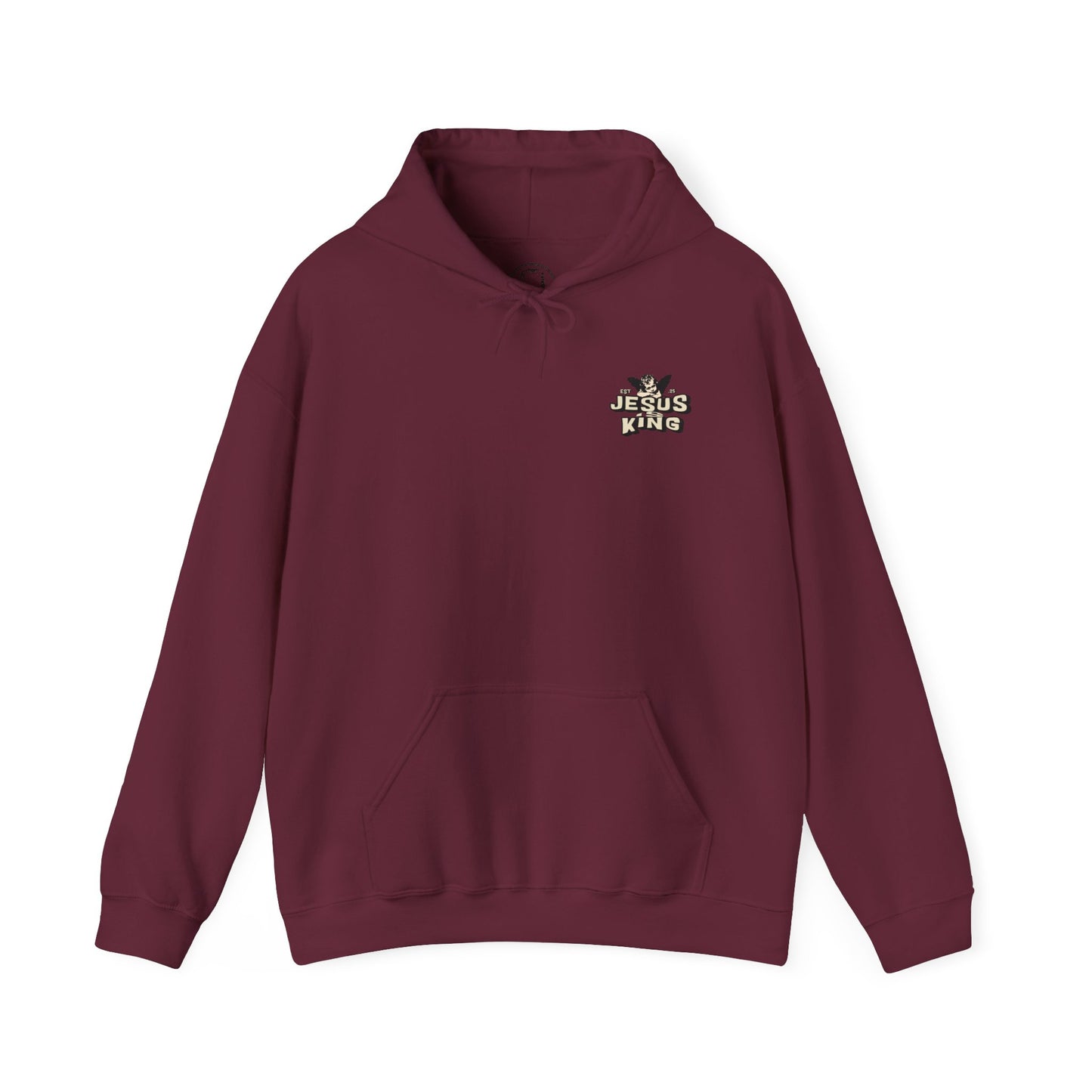 JESUS IS KING Motivational Hooded Sweatshirt