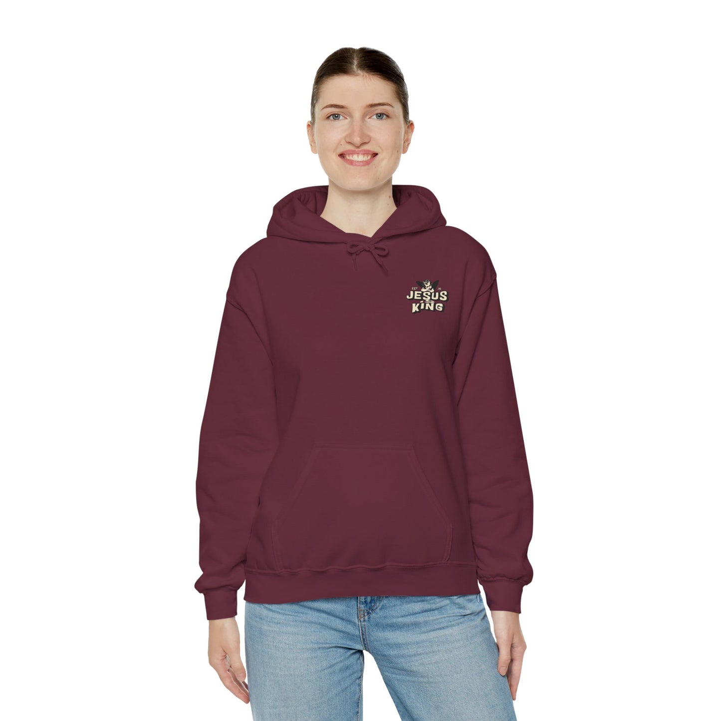 JESUS IS KING Motivational Hooded Sweatshirt