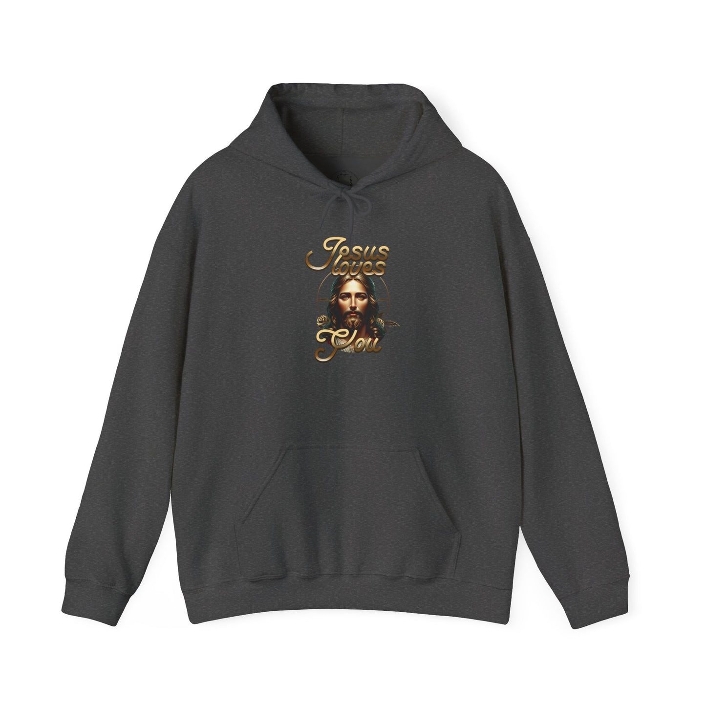 JESUS LOVES YOU Motivational Hooded Sweatshirt