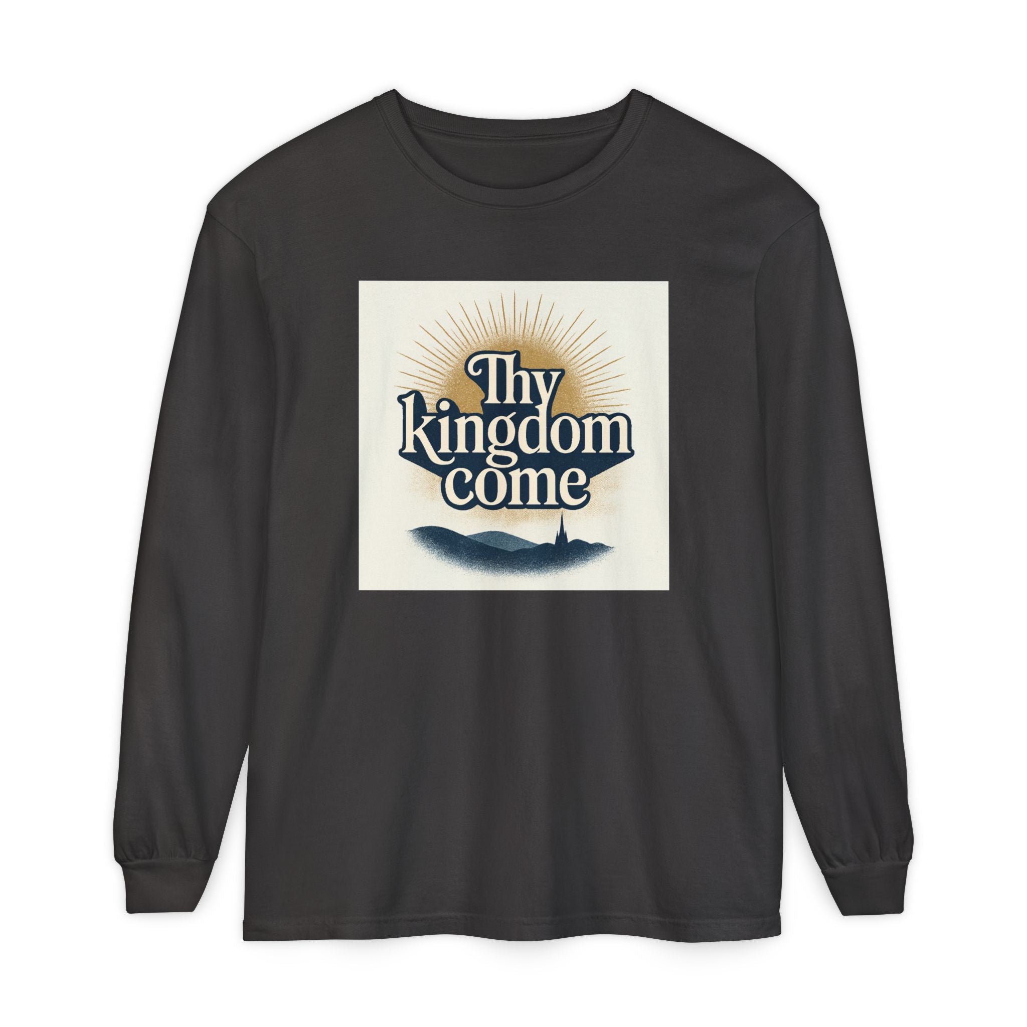 Send Me Garment-Dyed Long Sleeve Shirt - Here Am I! Send Me! Tee