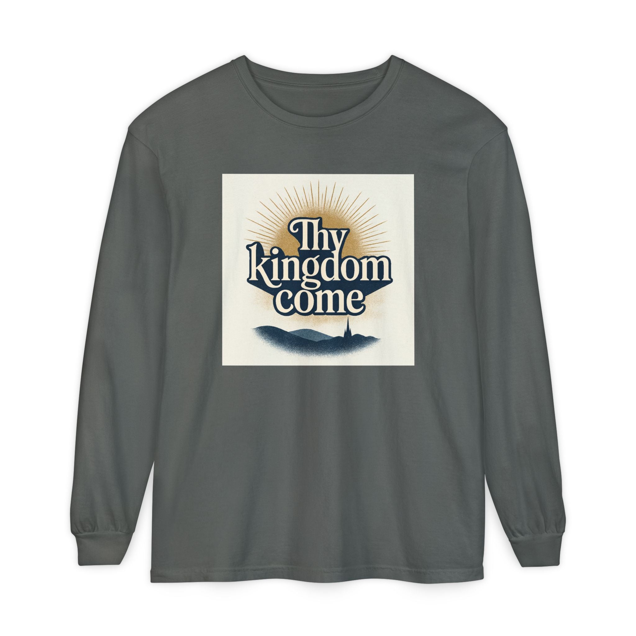 Send Me Garment-Dyed Long Sleeve Shirt - Here Am I! Send Me! Tee