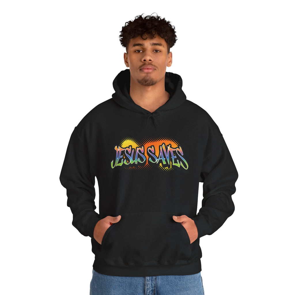 JESUS SAVES Motivational Hooded Sweatshirt