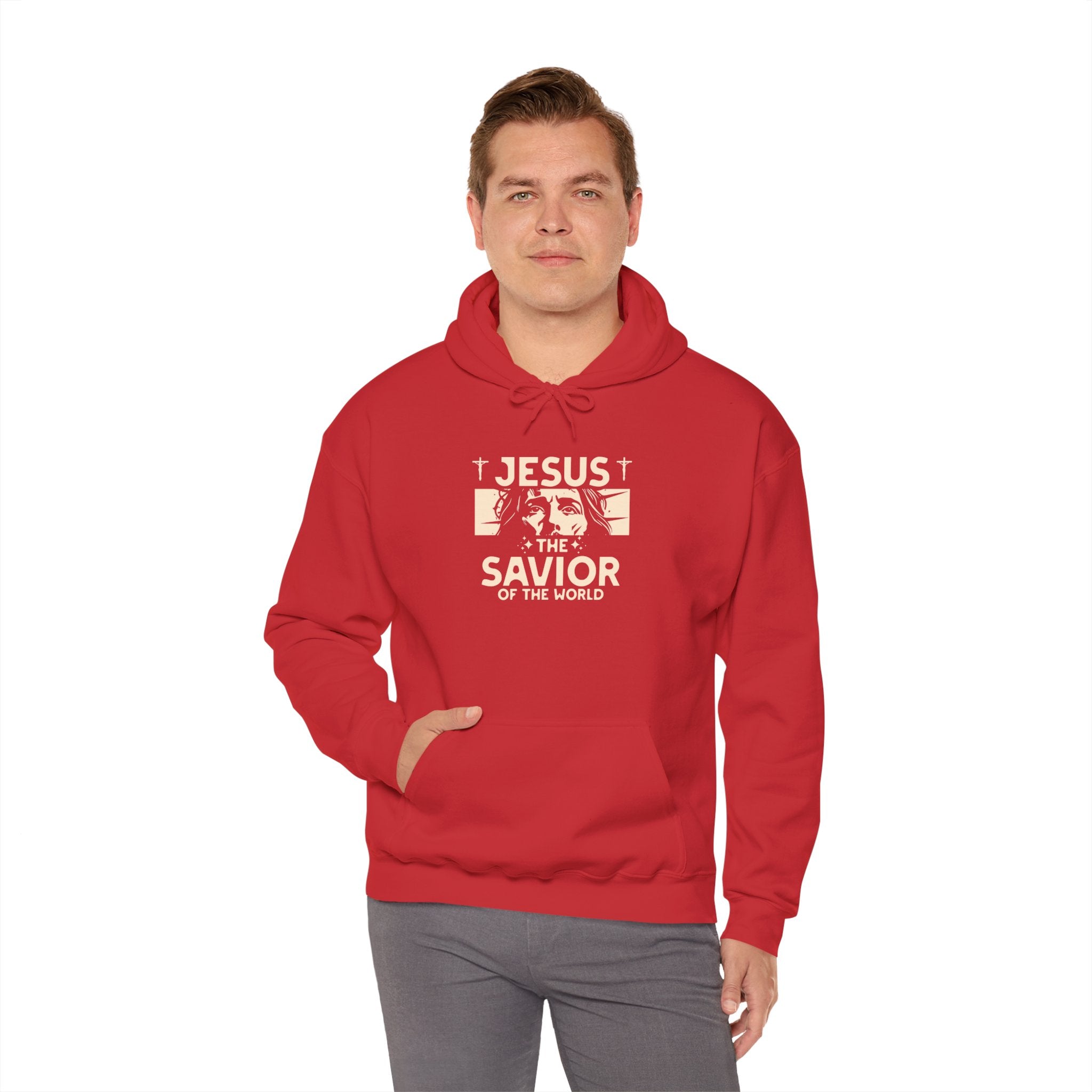 JESUS SAVIOR  Motivational Hooded Sweatshirt