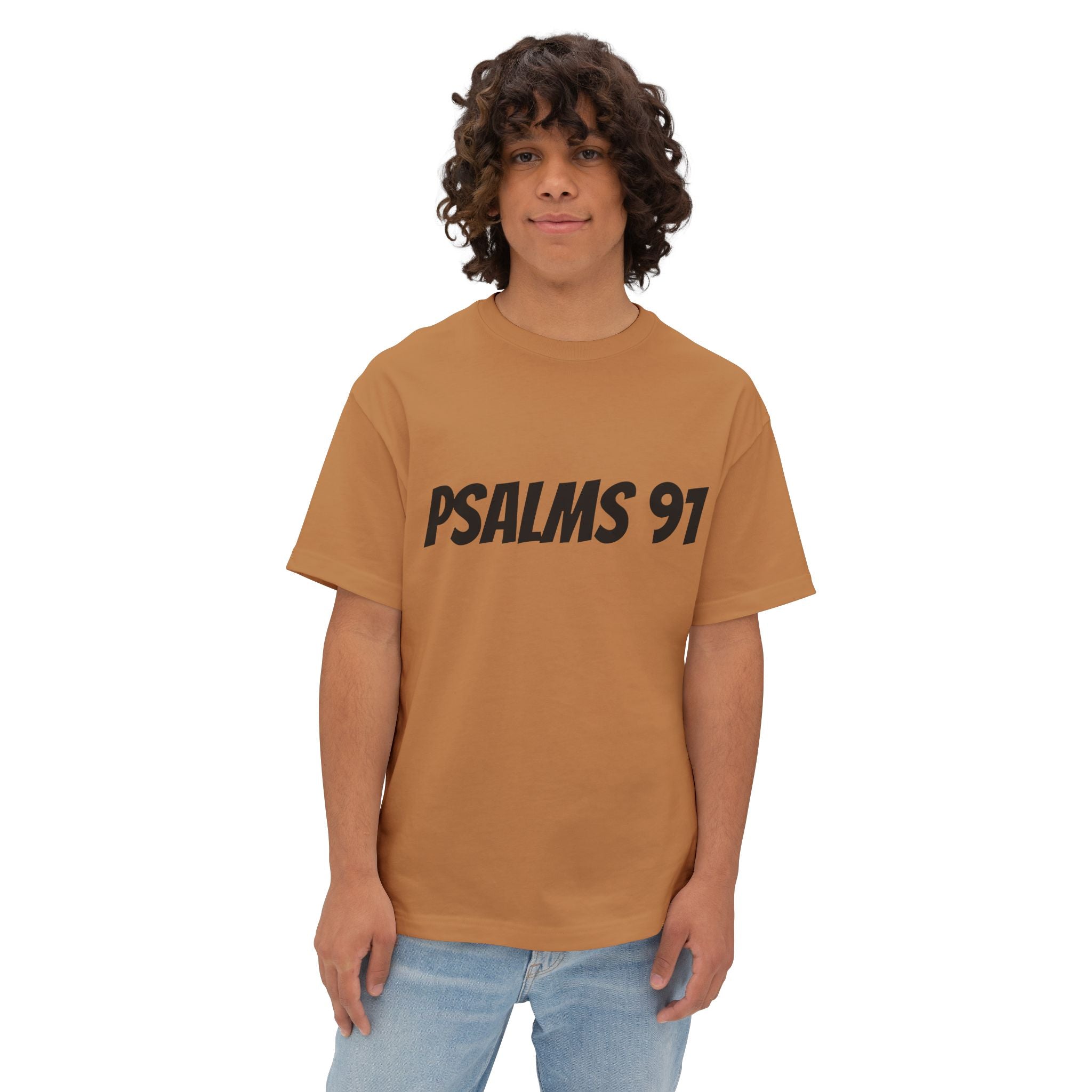Psalms 91 Unisex Oversized Tee, Casual Wear, Christian Apparel, Gift for Believers, Everyday Statement Shirt