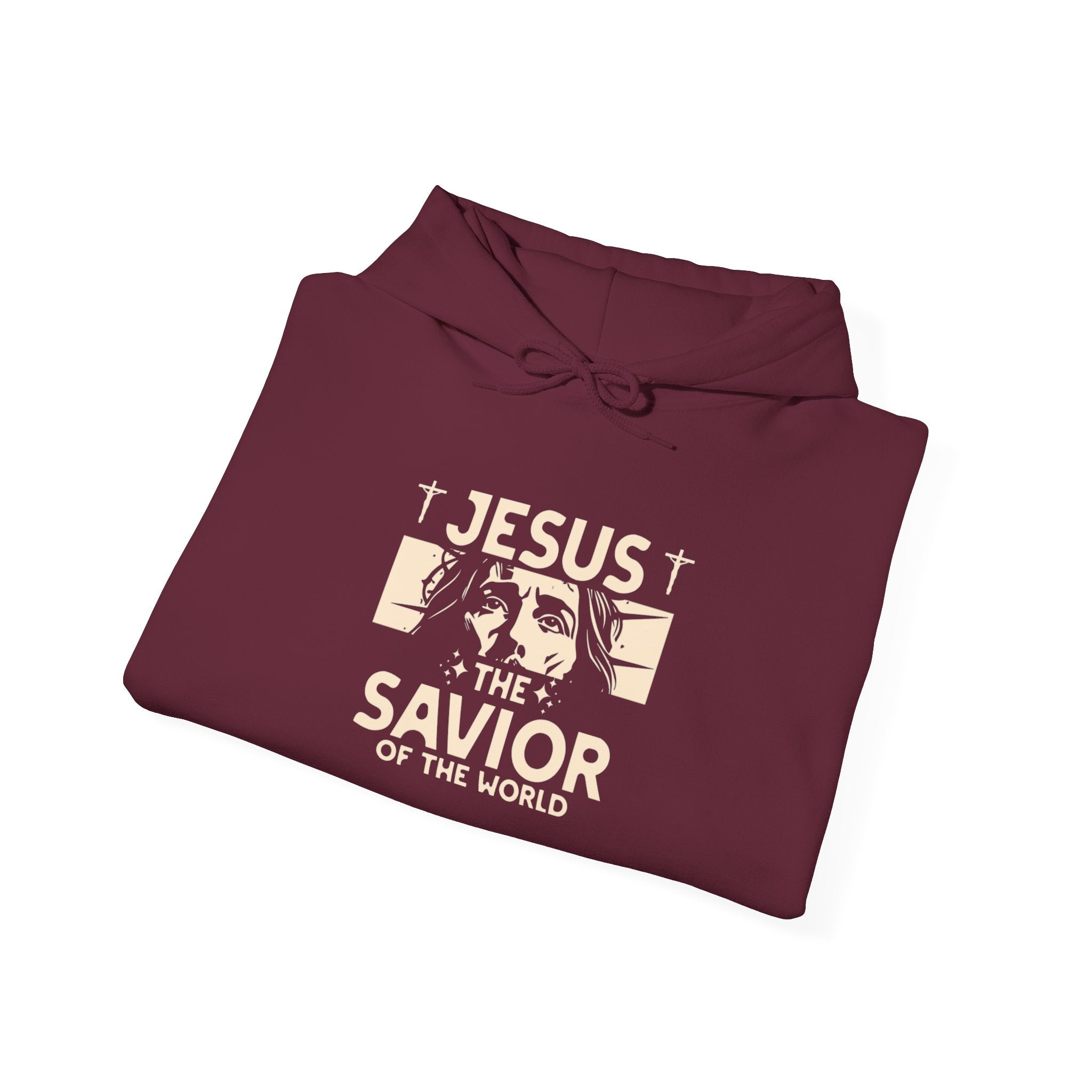 JESUS SAVIOR  Motivational Hooded Sweatshirt