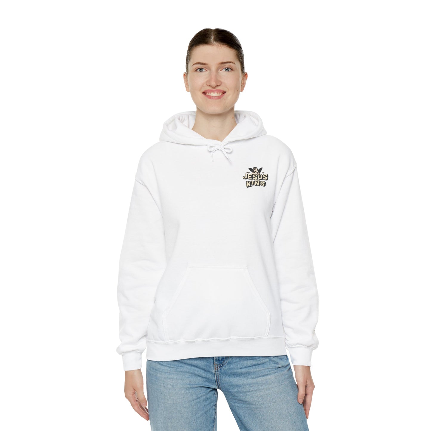 JESUS IS KING Motivational Hooded Sweatshirt