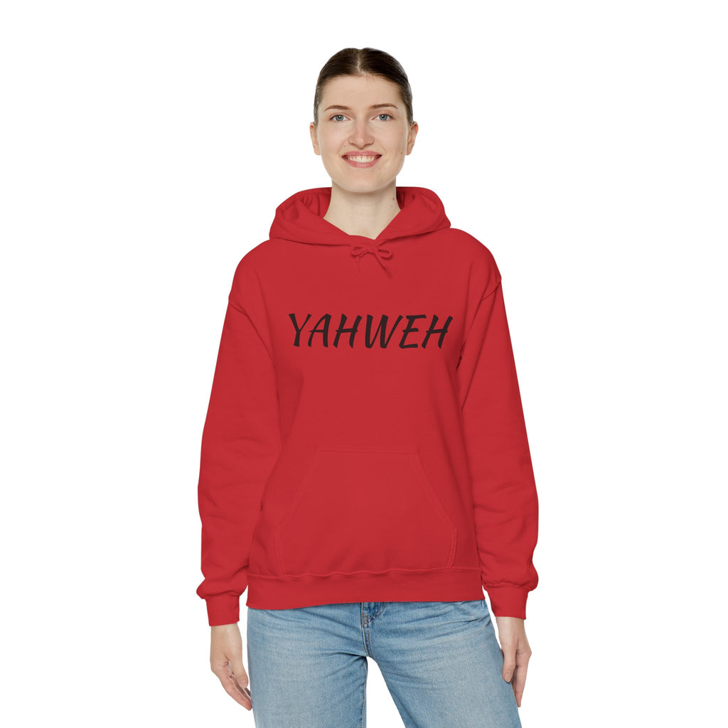 YAHWEH Unisex Heavy Blend™ Hooded Sweatshirt, Cozy Faith Hoodie, Casual Spiritual Sweatshirt, Gift for Believers, Religious Apparel