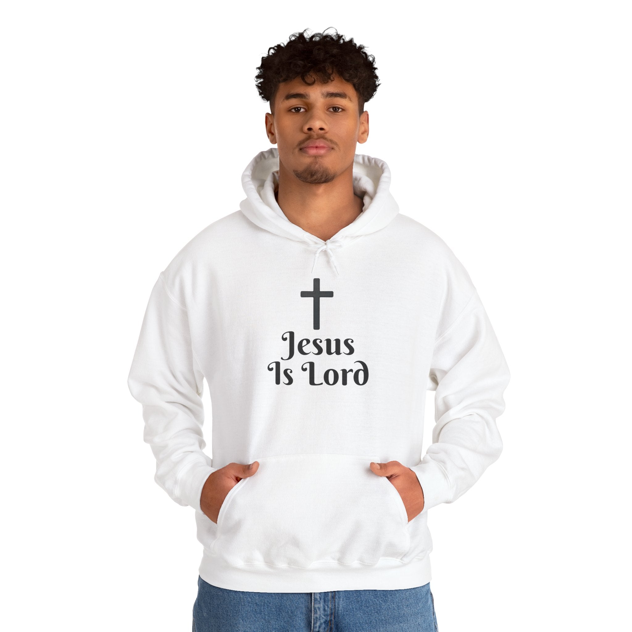 Jesus Is Lord Motivational Hooded Sweatshirt
