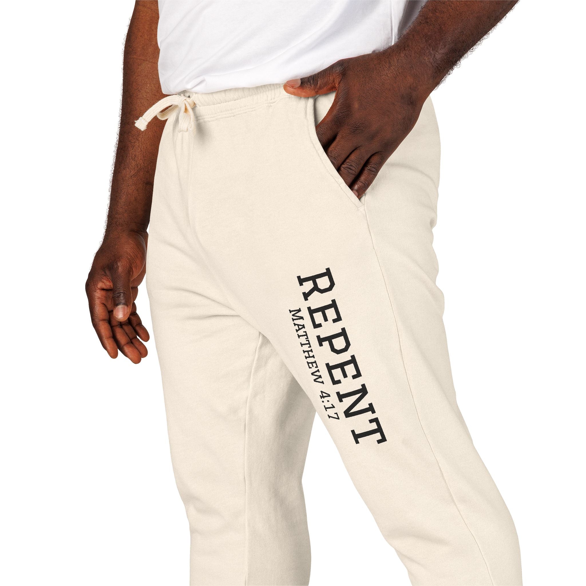 Repent Comfortable Garment-Dyed Fleece Sweatpants Unisex