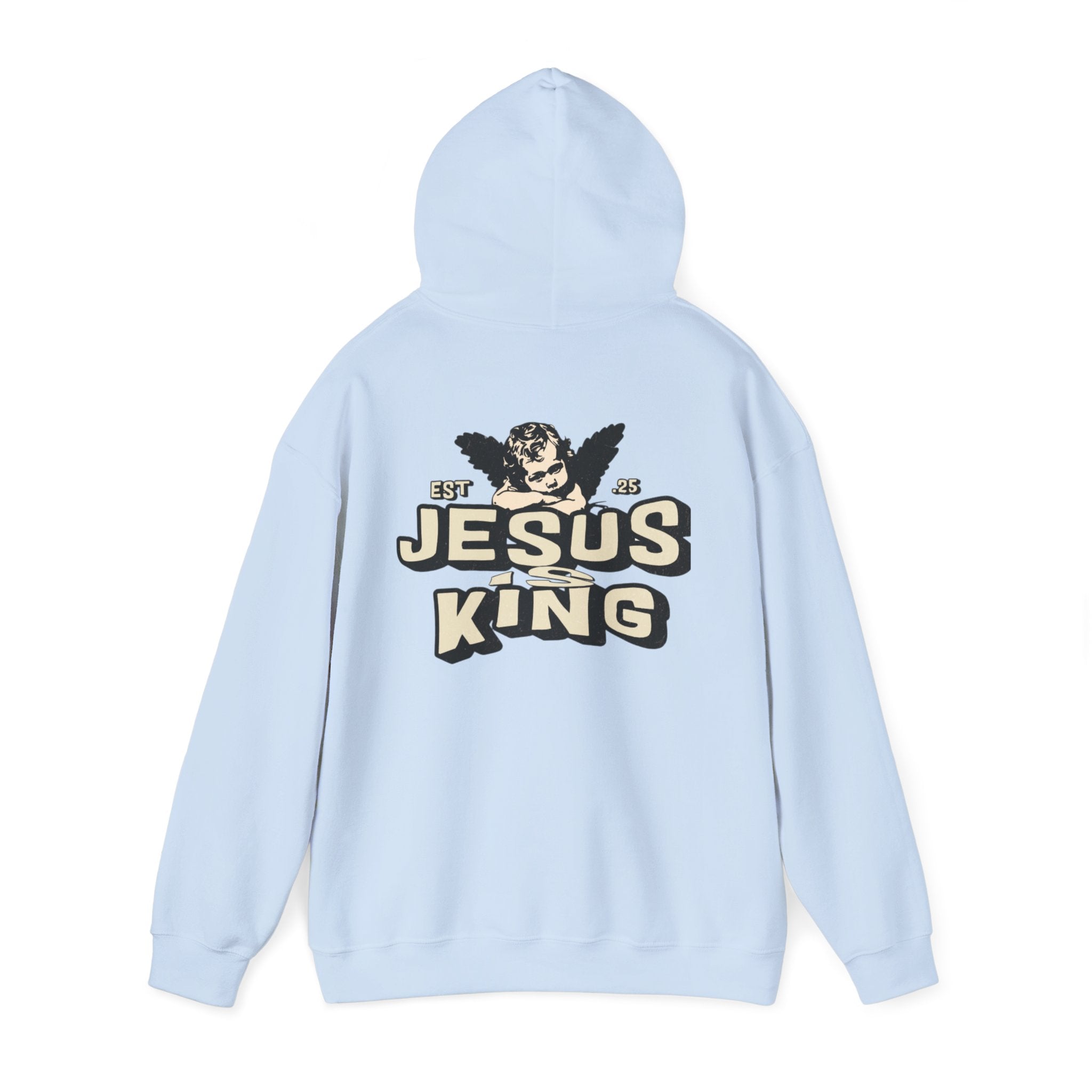 JESUS IS KING Motivational Hooded Sweatshirt
