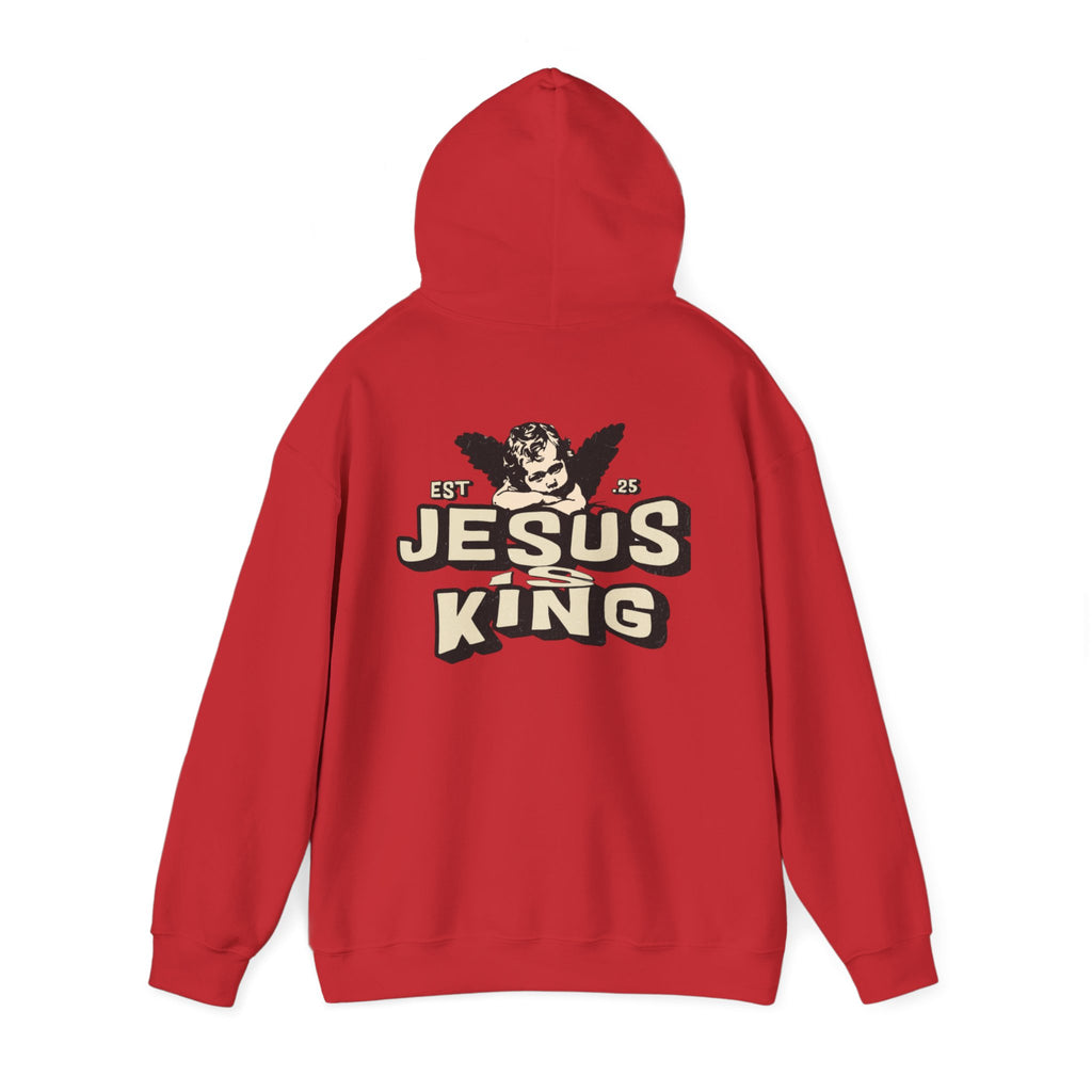 JESUS IS KING Motivational Hooded Sweatshirt