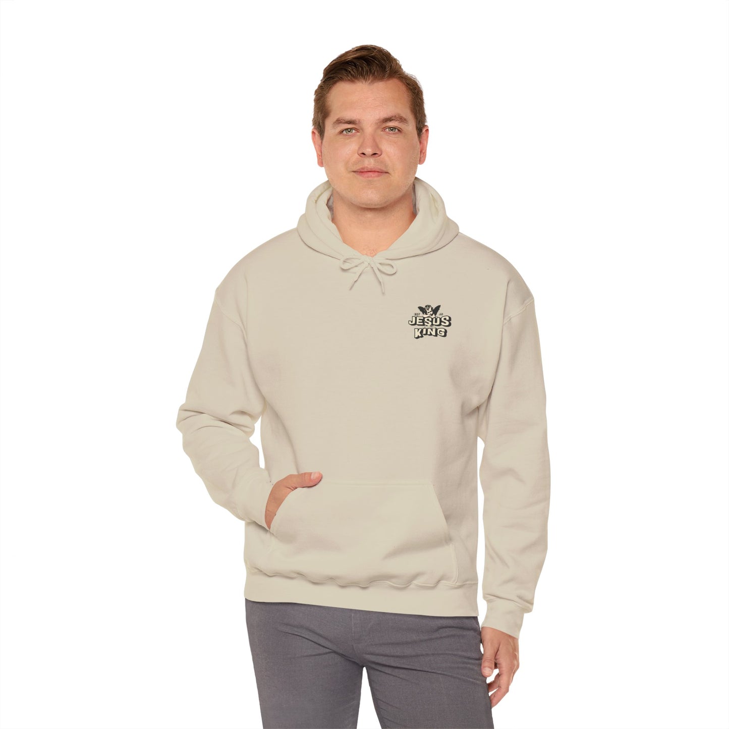 JESUS IS KING Motivational Hooded Sweatshirt